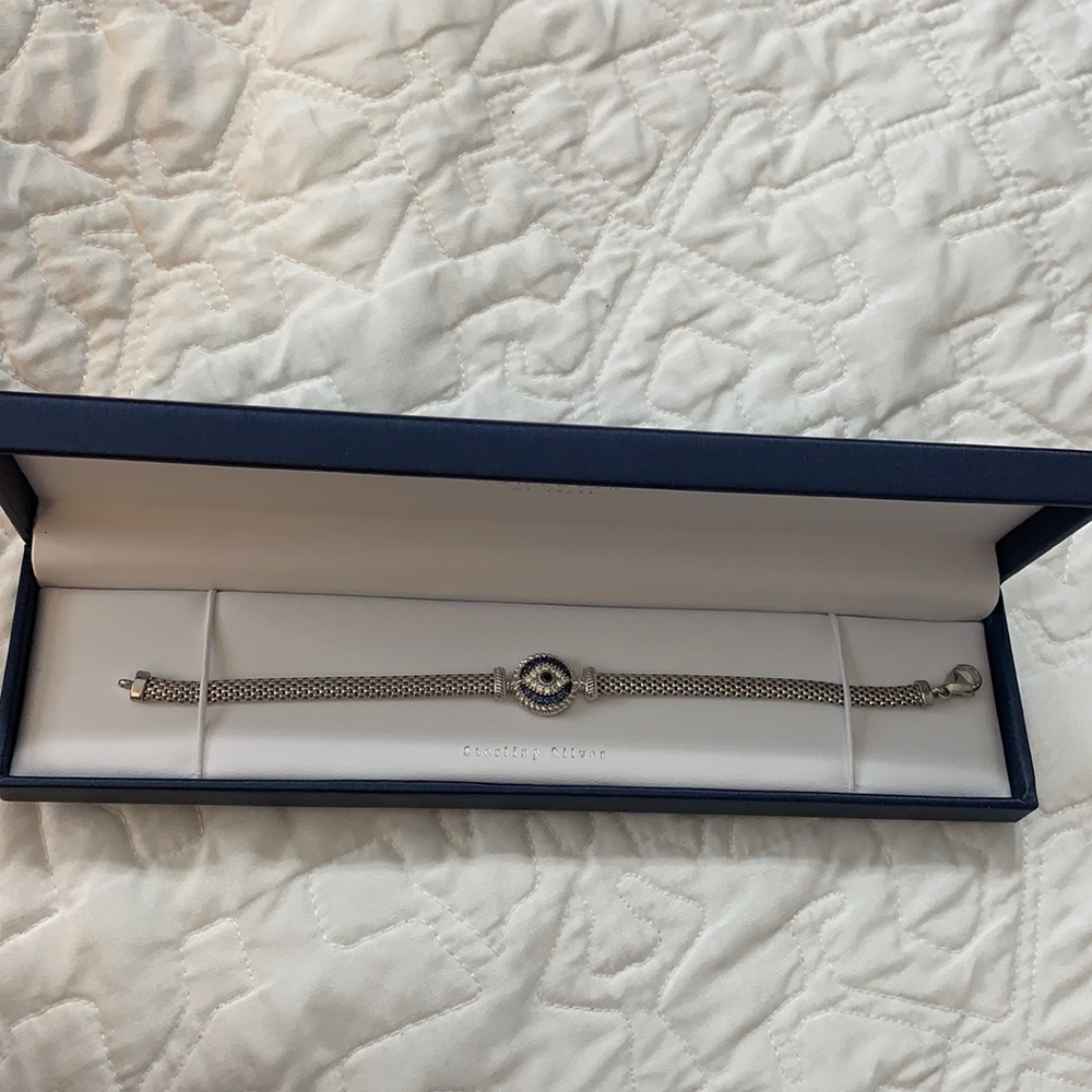 Sterling Silver evil eye bracelet